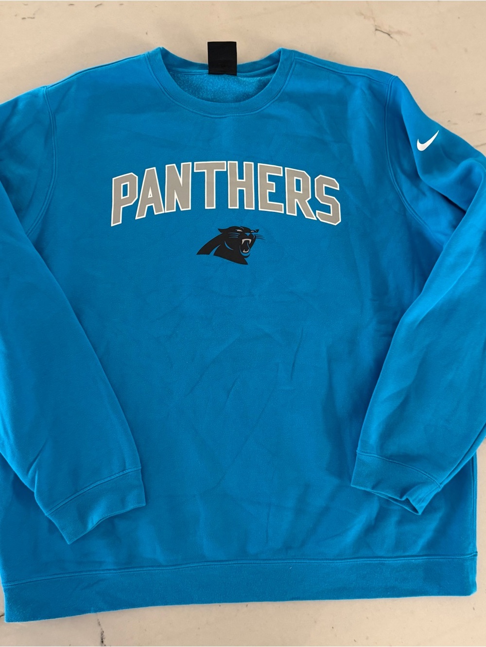 Carolina Panthers Sweatshirt Crewneck Men 2XL Blue Nike NFL XXL